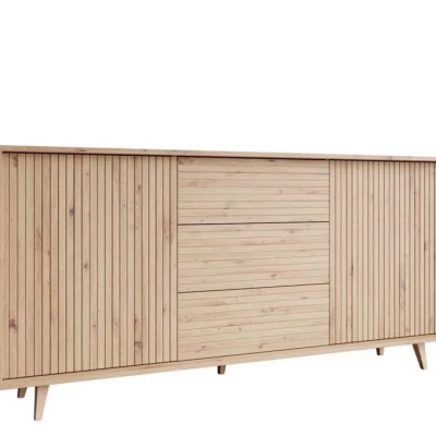 Széles komód ajtókkal és fiókokkal PRESIDIO - artisan tölgyfa