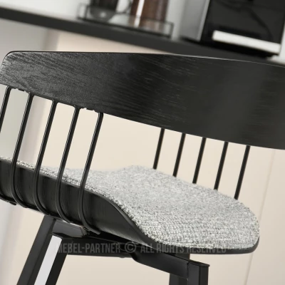SOLEDAD designer bárszék - fekete / szürke