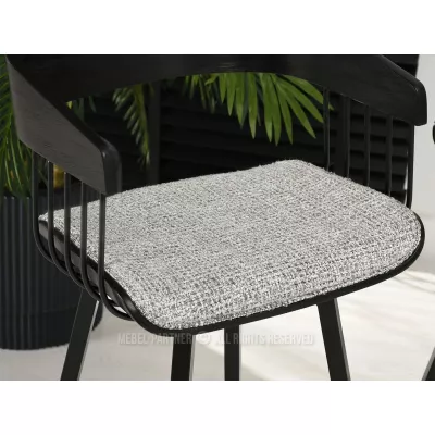 SOLEDAD designer bárszék - fekete / szürke