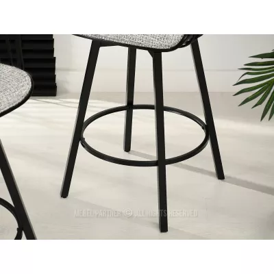 SOLEDAD designer bárszék - fekete / szürke