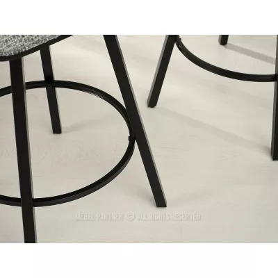 SOLEDAD designer bárszék - fekete / szürke