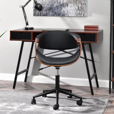 ENIGER designer forgószék - dió / fekete