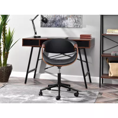 ENIGER designer forgószék - dió / fekete