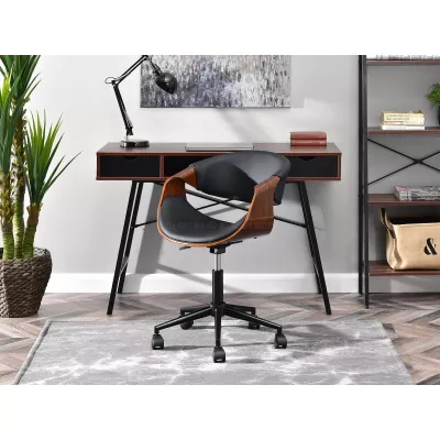ENIGER designer forgószék - dió / fekete