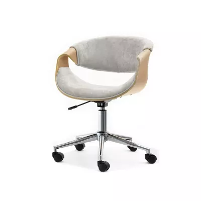 ENIGER designer forgószék - tölgy / kőris / króm