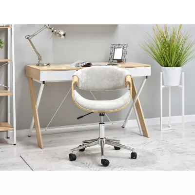 ENIGER designer forgószék - tölgy / kőris / króm