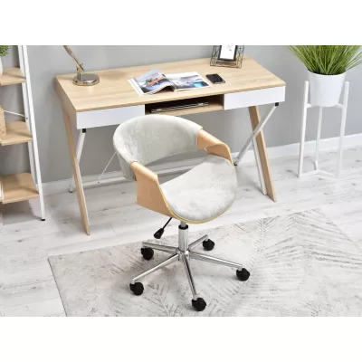 ENIGER designer forgószék - tölgy / kőris / króm