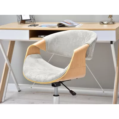 ENIGER designer forgószék - tölgy / kőris / króm