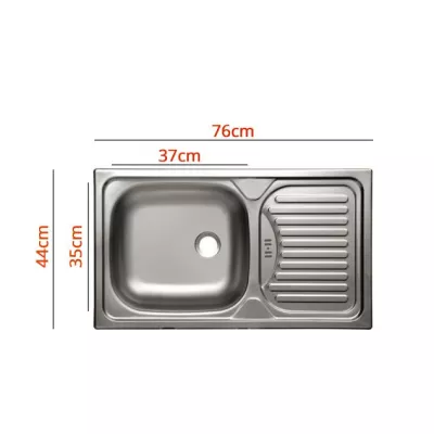 260/260 cm ZHILAN 2 konyhaszekrény - lancelot tölgy / sötét fa + mosogató és LED világítás INGYENES