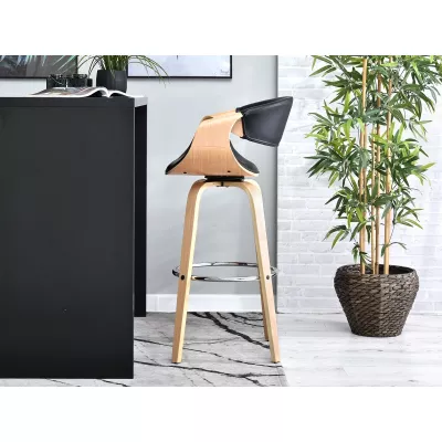 Designer bárszék SAROLTA - tölgy / fekete