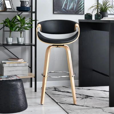 Designer bárszék SAROLTA - tölgy / fekete