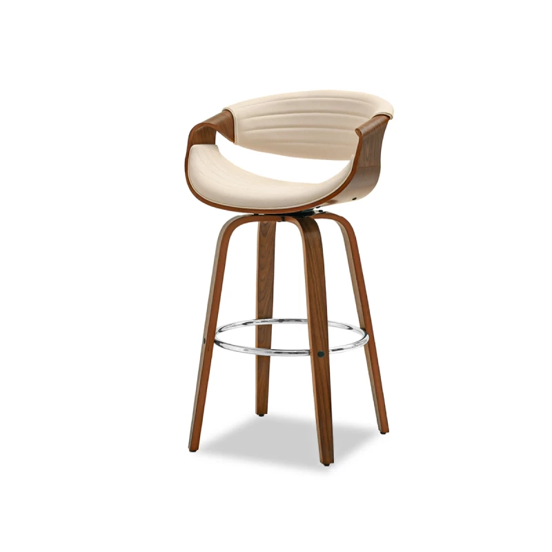 Designer bárszék SAROLTA - dió/krém 1