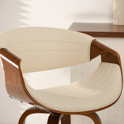 Designer bárszék SAROLTA - dió/krém 1