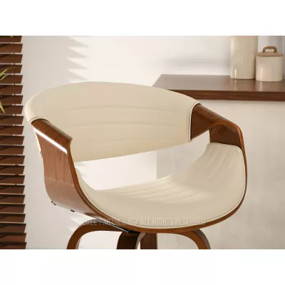Designer bárszék SAROLTA - dió/krém 1