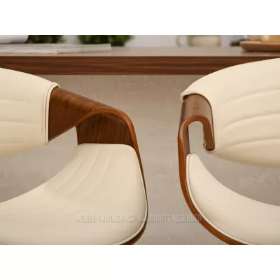 Designer bárszék SAROLTA - dió/krém 1