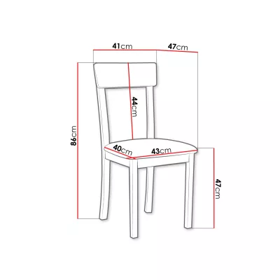 Étkezőszék NEYA 1 - fehér / fekete