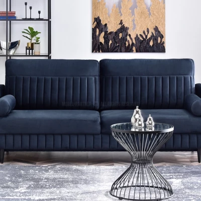 Kanapéágy EMELDA - sötétkék / fekete