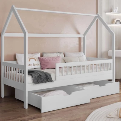 Gyerekágy fiókokkal 90x200 AVALON - fehér