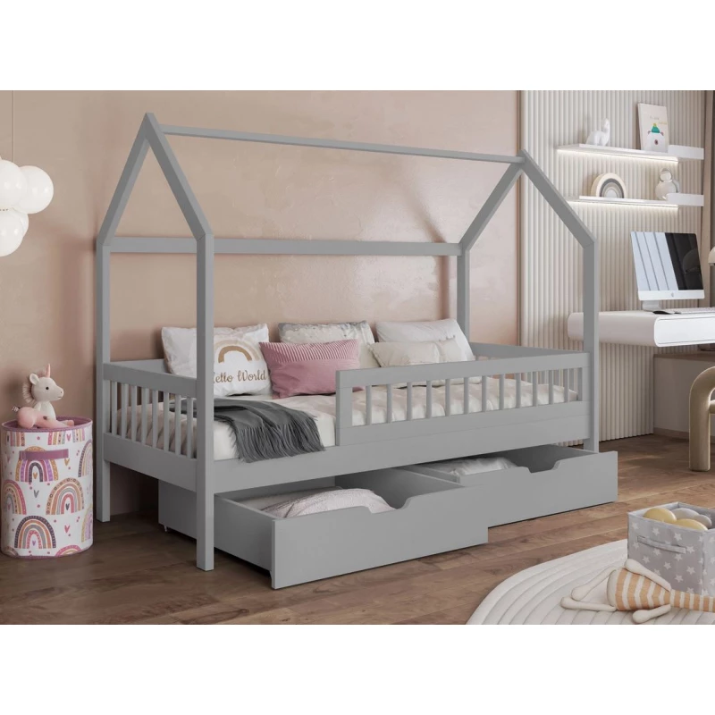 Fiókos gyerekágy 80x180 AVALON - szürke
