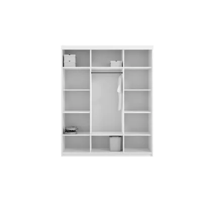 Modern gardrób 160/60 AUREN - fényes szürke