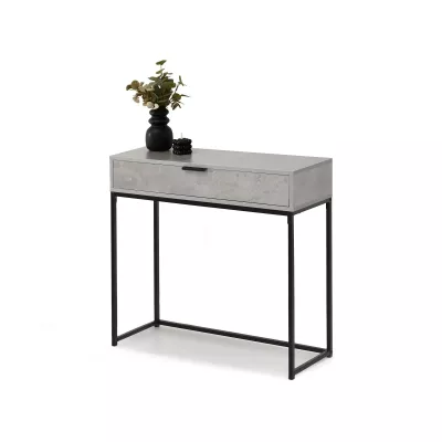 NIRAI konzolasztal fiókkal - beton / fekete