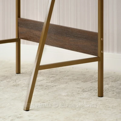 Minimalista íróasztal RENO - dió / arany