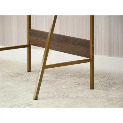 Minimalista íróasztal RENO - dió / arany