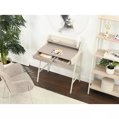 Minimalista íróasztal RENO - bézs / krémszínű