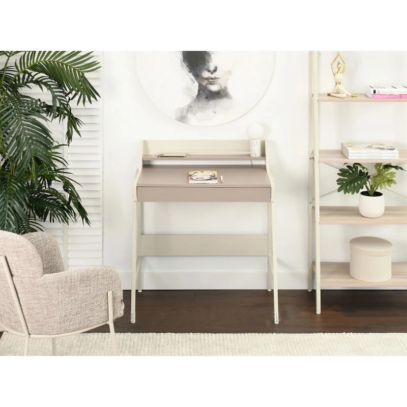 Minimalista íróasztal RENO - bézs / krémszínű