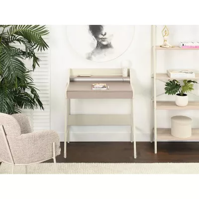 Minimalista íróasztal RENO - bézs / krémszínű