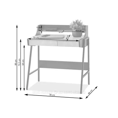 Minimalista íróasztal RENO - bézs / krémszínű