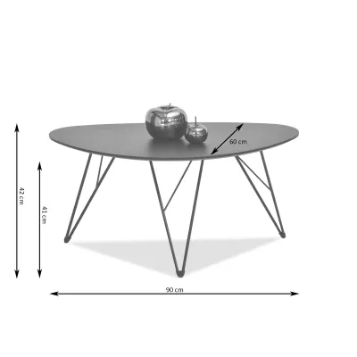 ALIRIO design dohányzóasztal - fekete