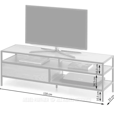 TV állvány MAIRA - tölgy / fekete