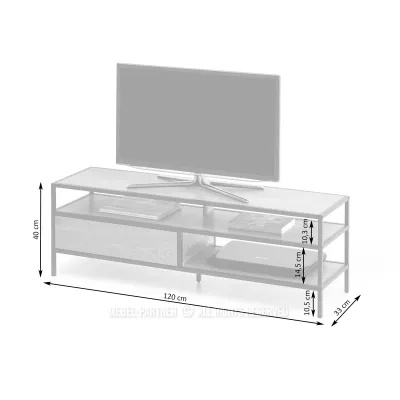 TV állvány MAIRA - tölgy / fekete