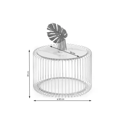 IRAKLI design dohányzóasztal - fekete márvány / fekete