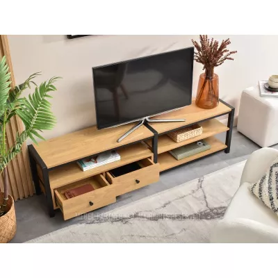 TV-állvány ROMER - tölgy / fekete