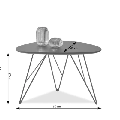 ALIRIO 60-as design dohányzóasztal - fehér márvány / fekete