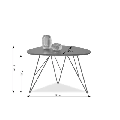 ALIRIO 60-as design dohányzóasztal - fehér márvány / fekete