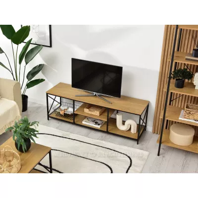 DINKO TV-állvány - tölgy / fekete