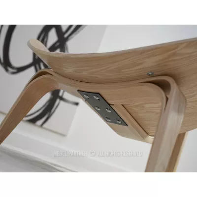 DAHL designer fotel - világos bézs / tölgy
