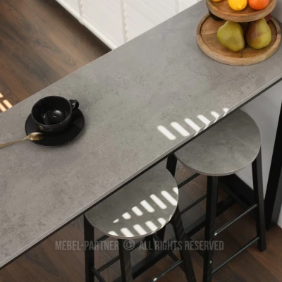 Bárgarnitúra 120x40 SERGIO - beton / fekete