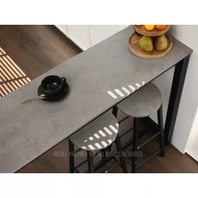 Bárgarnitúra 120x40 SERGIO - beton / fekete
