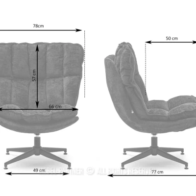 Designer fotel HEVERT - fekete