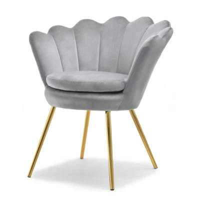 AVIDAN designer fotel - szürke / arany