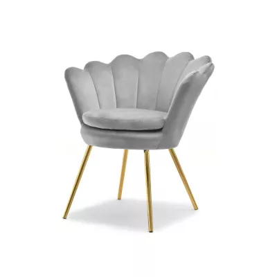 AVIDAN designer fotel - szürke / arany