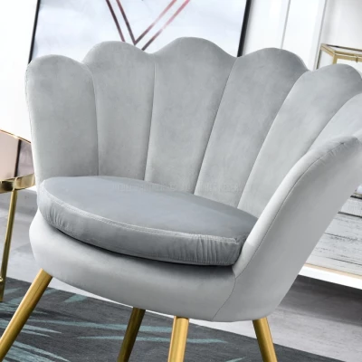 AVIDAN designer fotel - szürke / arany