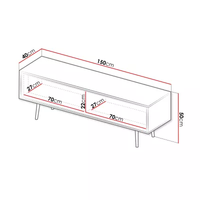 TV állvány VEVRON - fekete grafit