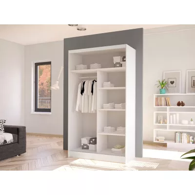 Keskeny tükrös gardrób 100 cm ARAPO 3 - fekete / fehér