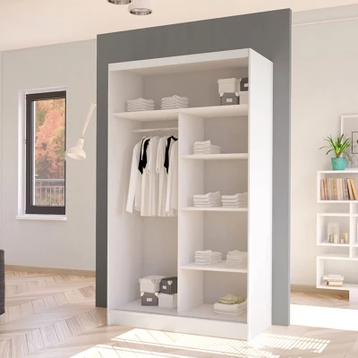 Keskeny tükrös gardrób 100 cm ARAPO 3 - artisan tölgy / fekete