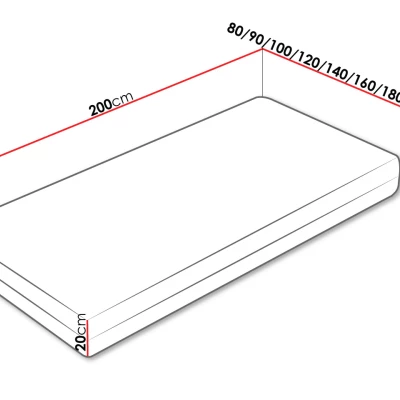 Kétoldalas rugós matrac 80x200 BRUNI